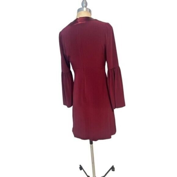 JILL by JILL STUART Women's Deep-v Long Sleeved Cocktail Dress 6 - Picture 4 of 5